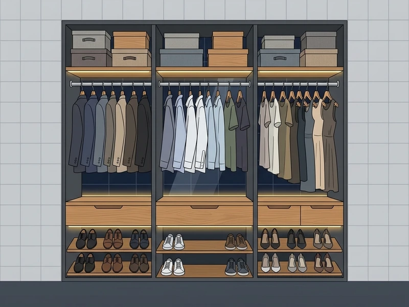 Exemple de dressing sur mesure après aménagement